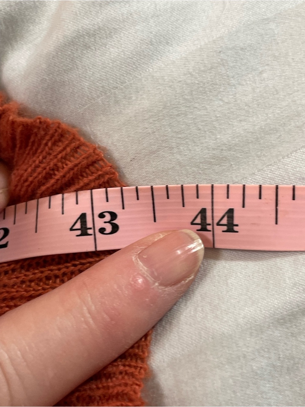 A New Day burnt orange ribbed knit shawl scarf lightweight 30x 86 inches approx - Picture 14 of 15